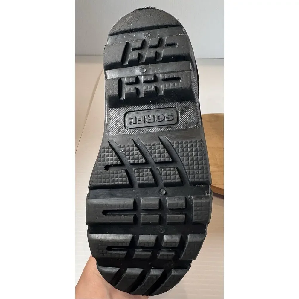 Sorel Cub Kids Size 12 Black Waterproof Insulated Snow Boots Drawstring
